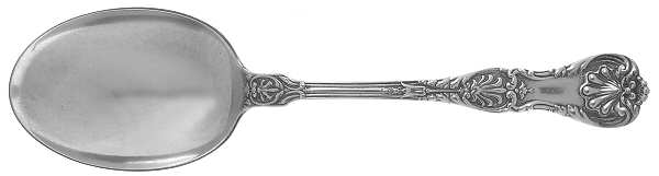 King George (Sterling, 1894, No Monograms) Solid Serving Spoon