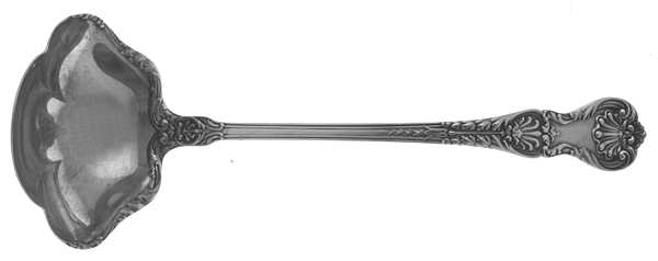 King George (Sterling, 1894, No Monograms) Large Solid Soup Ladle