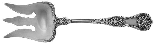 King George (Sterling, 1894, No Monograms) Solid Salad Serving Fork