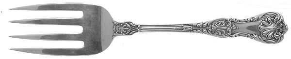 King George (Sterling, 1894, No Monograms) Solid Serving Fork