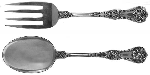 King George (Sterling, 1894, No Monograms) Solid Serving Set