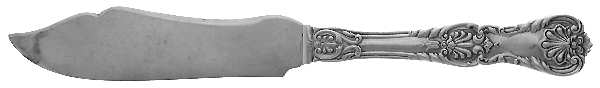 King George (Sterling, 1894, No Monograms) Solid Pickle Serving Knife