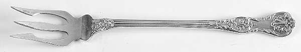 King George (Sterling, 1894, No Monograms) Short Handle Pickle/Olive Fork