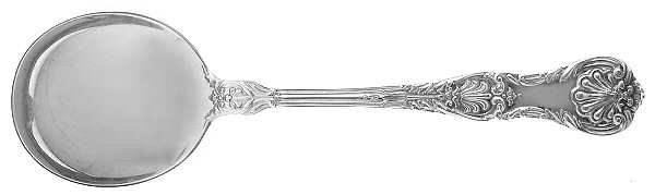 King George (Sterling, 1894, No Monograms) Round Bowl Soup Spoon (Gumbo)