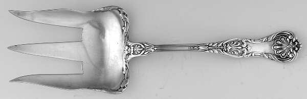 King George (Sterling, 1894, No Monograms) Solid Toast Serving Fork