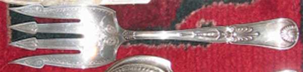 Kings I (Sterling, 1875) Large Solid Fish Serving Fork