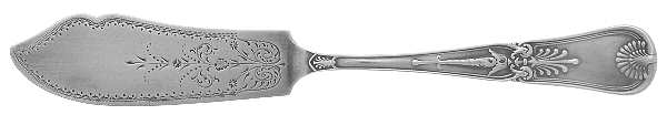 Kings I (Sterling, 1875) Flat Handle Bright Cut Master Butter