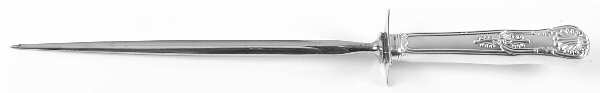 Kings (Silverplate, 1890) Large Roast Steel Rod Knife Sharpener