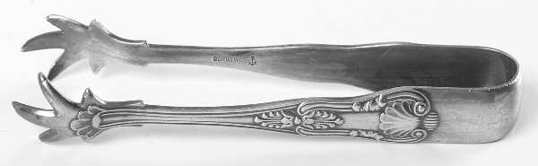 Kings (Silverplate, 1890) Small Sugar Tongs