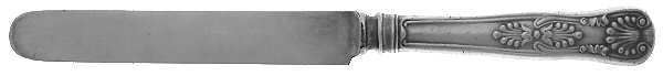 Kings (Silverplate, 1890) Blunt Hollow Knife with Bolster