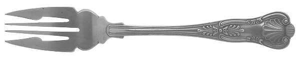 Kings (Silverplate, 1890) Large Individual Solid Fish/Salad Fork