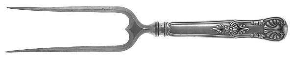 Kings (Silverplate, 1890) Large Joint/Roast Holder Fork