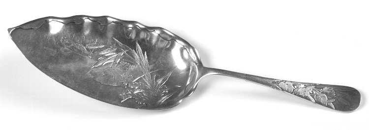 Knickerbocker-Etched (Sterling, 1870) Large Solid Fish Serving Knife