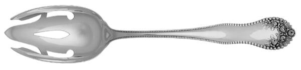 Lancaster (Sterling, 1897, No Monograms) Pierced Tablespoon (Serving Spoon)