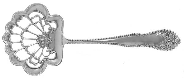 Lancaster (Sterling, 1897, No Monograms) Solid Bon Bon Spoon with Pierced Bowl