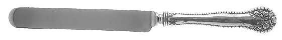 Lancaster (Sterling, 1897, No Monograms) Blunt Hollow Handle Knife W/Bolster