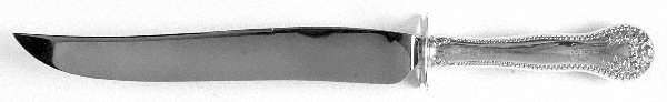 Lancaster (Sterling, 1897, No Monograms) Large Stainless Blade Roast Carving Knife