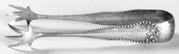 Lancaster (Sterling, 1897, No Monograms) Large Sugar Tongs