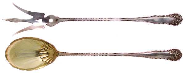 Lancaster (Sterling, 1897, No Monograms) 2 Pc Large Lettuce Serving Set