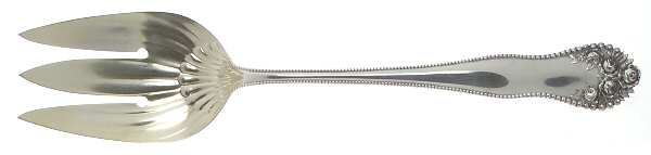 Lancaster (Sterling, 1897, No Monograms) Oversize Solid Salad Servng Fork