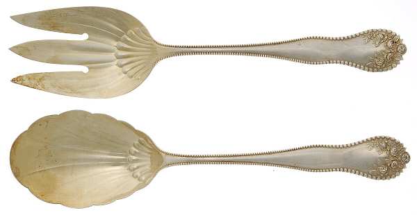 Lancaster (Sterling, 1897, No Monograms) (2 Pc) Solid Salad Set