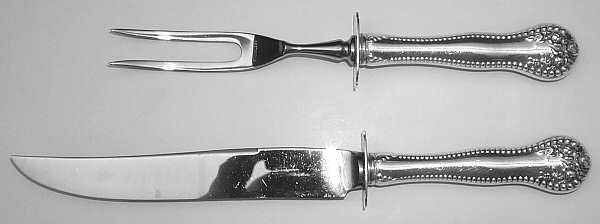 Lancaster (Sterling, 1897, No Monograms) Small Stainless Blade 2-Piece Steak Carving Set