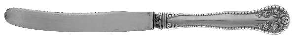Lancaster (Sterling, 1897, No Monograms) Orange Knife with Silverplate Blade