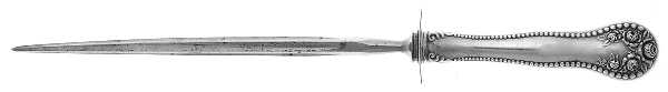 Lancaster (Sterling, 1897, No Monograms) Large Roast Steel Rod Knife Sharpener