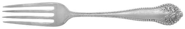 Lancaster (Sterling, 1897, No Monograms) Solid Youth Tea Fork