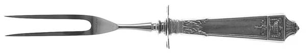Lansdowne (Sterling, 1917) Small Steak Carving Fork with Stainless Prongs