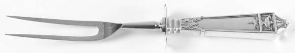 Lansdowne (Sterling, 1917) Large Stainless-Prong Roast Carving Fork