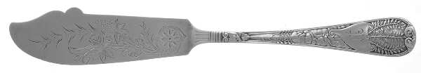Laurel (Sterling, 1885) Monogram Flat Handle Bright Cut Master Butter