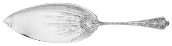 Lady Washington (Sterling, 1876) Large Solid Bright Cut Fish Serving Knife