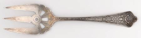 Lady Washington (Sterling, 1876) Solid Bright Cut Toast Serving Fork