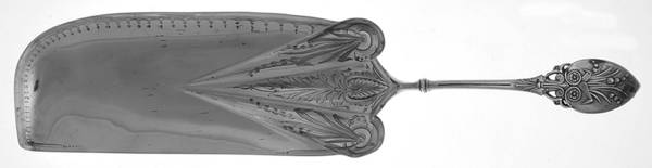 Lily (Sterling, 1870, No Monograms) Large Bright Cut Crumber Knife