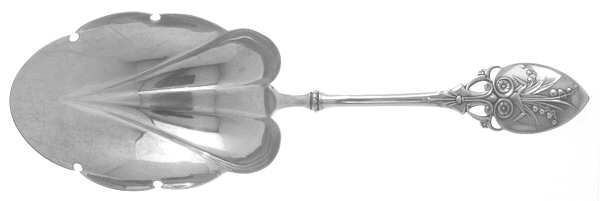Lily (Sterling, 1870, No Monograms) Small Solid Berry/Casserole Spoon