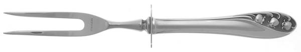 Lily of The Valley (Sterling, 1950, No Monos) Small Steak Carving Fork with Stainless Prongs