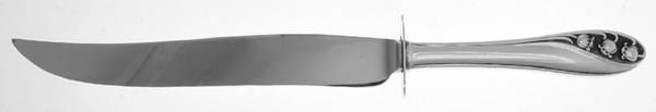Lily of The Valley (Sterling, 1950, No Monos) Large Stainless Blade Roast Carving Knife