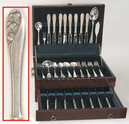 Lily of The Valley (Sterling, 1950, No Monos) 55 Piece Set