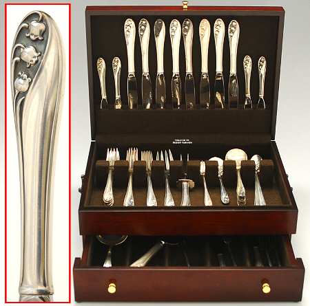 Lily of The Valley (Sterling, 1950, No Monos) 72 Piece Set