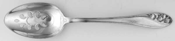 Lily of The Valley (Sterling, 1950, No Monos) Pierced Tablespoon (Serving Spoon) CM
