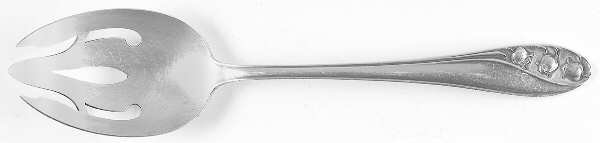 Lily of The Valley (Sterling, 1950, No Monos) Pierced Tablespoon (Serving Spoon)