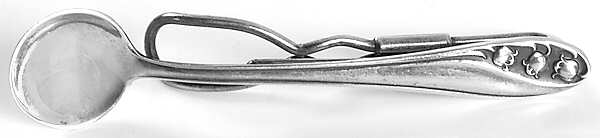 Lily of The Valley (Sterling, 1950, No Monos) Tie Clip