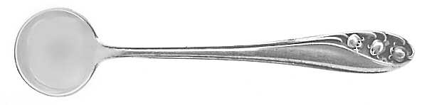 Lily of The Valley (Sterling, 1950, No Monos) Individual Salt Spoon by Gorham Silver