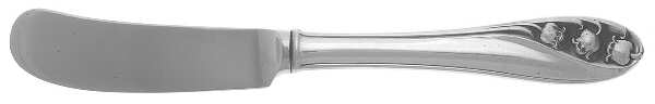 Lily of The Valley (Sterling, 1950, No Monos) Butter Spreader Hollow Hdl-Paddle/Stainless Blade by Gorham Silver
