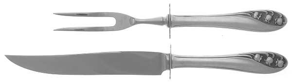 Lily of The Valley (Sterling, 1950, No Monos) Small Stainless Blade 2-Piece Steak Carving Set