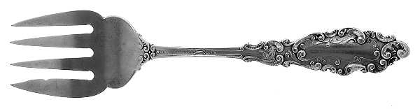 Luxembourg (Sterling, 1893) Large Solid Tined Sardine Serving Fork