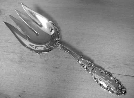 Luxembourg (Sterling, 1893) Large Solid Fish Serving Fork