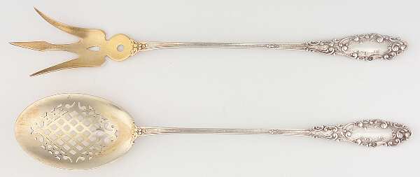 Luxembourg (Sterling, 1893) 2 Pc Large Lettuce Serving Set