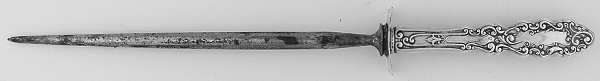 Luxembourg (Sterling, 1893) Large Knife Sharpener-Steel Rod w/Sterling Guard